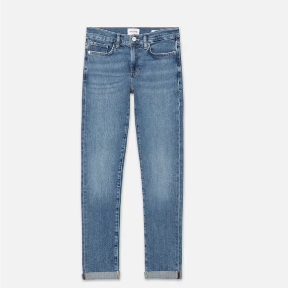 Frame Le Garçon Women’s Jeans Mid Rise Boyfriend Ankle Length Size 25 Stretch - Picture 4 of 11